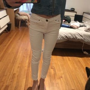 White jeans from free people